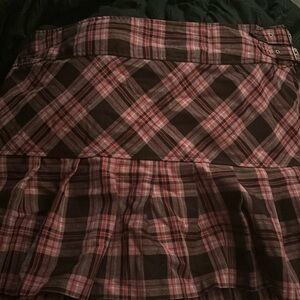 Pink and Brown vintage No Boundaries pleated skirt